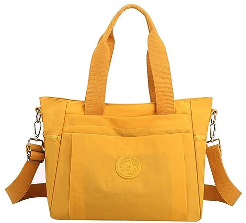 XZincer Nylon-Handtaschen für Damen, wasserdichte Nylon-Taschenbücher, leichte Taschenbücher, Taschen für Männer, Damen, Nylon-Schultertasche mit Taschen Beutel Als Rucksack (E, One Size)
