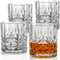 Bravario Lot de 4 verres à whisky en plastique incassables 100 % Tritan double roches, passent au lave-vaisselle, sans BPA, parfaits pour les cocktails en plein air, 388,5 g