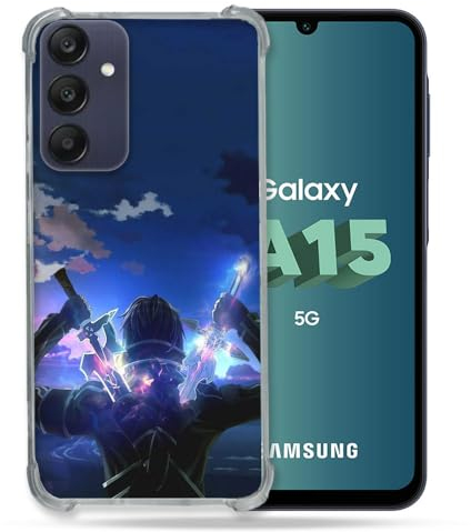 Cokitec Verstärkte Schutzhülle für Samsung Galaxy A15 4G / 5G Manga SAO Sword Art Online Epee