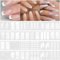 YUXIANLB 24 Sheets French Manicure Nail Stickers for Nail Art, 24 Designs French Tip Guides, Self-Adhesive Nail Art Stickers Stencils for Manicure Decoration DIY Tools