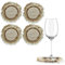 Runde Tischsets aus Rattan – 4 Untersetzer aus Stoff mit Rattan (Stoff, Untersetzer)