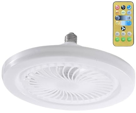 Milageto Ventilatore da soffitto,Ventilatore da soffitto con luce,LED,Ruotabile a 360°,Regolabile,Lampade a sospensione con ventilatore,per camera da, luce bianca