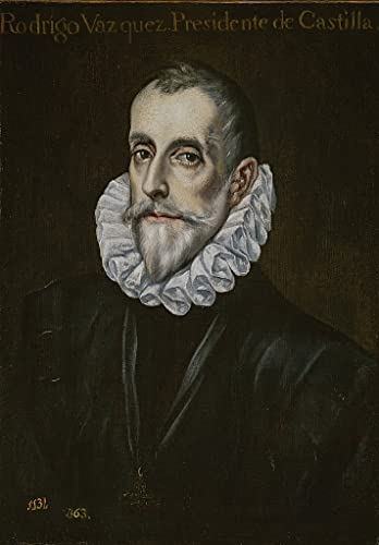 ENYLUFUT Bekannt Wand-Kunst Bild Leinwand Wandkunst Porträt von rodrigo Vázquez de arce erstes Drittel des jahrhunderts von el greco für Office Home Decor 60x90cm