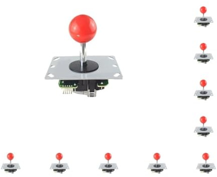 10 Set Rocker Game Machine Switch Arcade Fittings Machines Function Lever Console Operate Part DIY Tools Tool Push Zero Delay Red