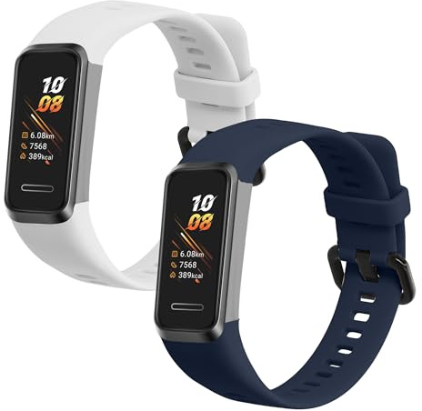 kwmobile 2X Sportarmband kompatibel mit Huawei Band 4 Armband - Fitnesstracker Band Set aus TPU Silikon
