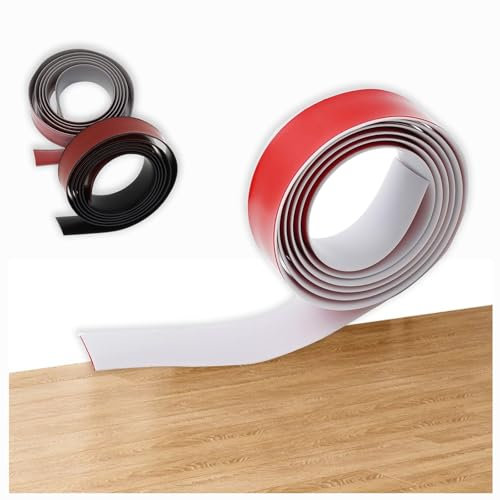 Barre de Seuil - Barre de Seuil Autoadhésive - Bande de Recouvrement de Sol - Ceinture de Séparation de Plancher, Baguettes de seuil Pour sols de Transition en PVC(White,1mx4cm)