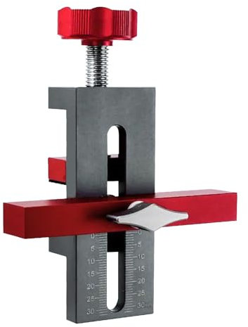 Plantilla de montaje en puerta de gabinete, posicionador de instalación de puerta de gabinete ajustable de aleación de aluminio para puertas de armario de muebles (1 unidad)