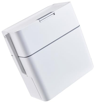 NPXUAMTJ Cubo de basura de baño con escobilla de inodoro Cubo de basura de embalaje automático con tapa a presión para inodoro de cocina