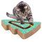 Nobleza - Rascador para Gatos con Hierba Gatera,Cat arañazos cartón con Bola de Campana,Cartón Rascador de Gatos,Forma de árbol de Navidad,34 * 38.5 * 5.5cm