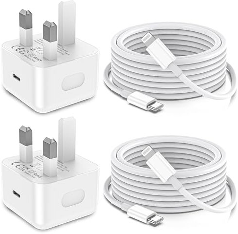 LCOGPDOY for iPhone Charger Fast Charge 2Pack USB C Charger Plug and 2M USBC to for Lightning Cable Apple Fast Phone Charging for iPhone 14 13 12 11 Pro Max XR X SE 8Plus