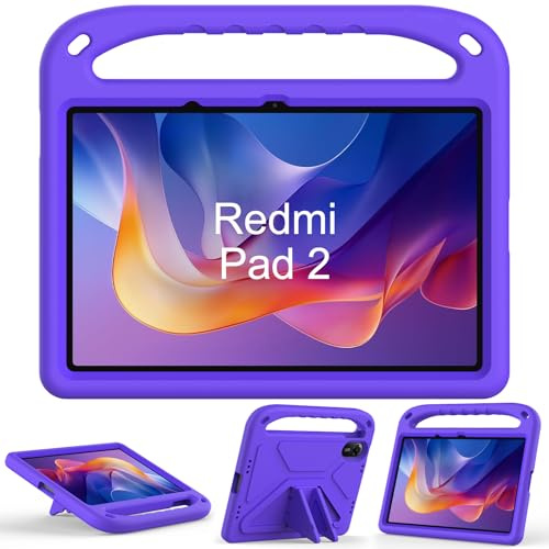 XunyLyee Funda Infantil para Xiaomi Redmi Pad 2 2025 (11 Pulgadas) | Funda a prueba de golpes para tabletas Niños, Morado