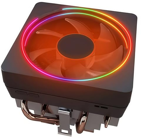 CPU Wraith Prism Cooler RGB LED Alluminio Dissipatore di calore Base in rame 4-Pin PWM 95mm Fan Pre-Applicato Pasta Termica Compatibile con AMD Socket AM5 AM4 AM3 AM2, Ryzen 1700X 1800X 2700X 3700X