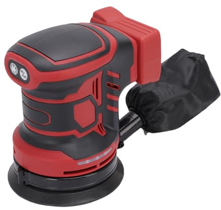 Ponceuse électrique puissante 300 W, Moteur sans balais, Ponceuse Circulaire, Polissage de Meubles en Bois et métal, 6 Vitesses, Compatible avec Les Batteries 18 V