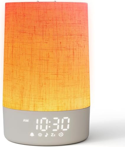 Foryond Tageslichtwecker mit 30 Naturgeräuschen,Wecker mit Licht Sonnenaufgang,Dimmbar Nachttischlampe,Lichtwecker Einschlafshilfe und Timer,Geschenke für Mutter und Vater, Frauen und Männer