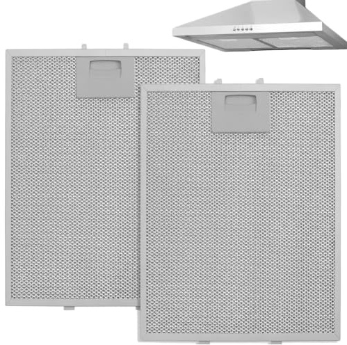 2 Stück Dunstabzugshaube Filter Metall 320x260mm 5-Lagiger Fettfilter für Küche Ersatz Metallfilter Kompatibel mit Abzugshaube für Saubere Raumluft