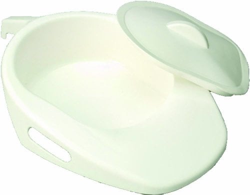 Bettpfanne mit Deckel weiß
