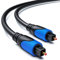 deleyCON 5m Cable de Audio Digital Óptico SPDIF - Enchufe Toslink 2x El Cable Digital Cable de Audio LWL Cable de Fibra Óptica Digital