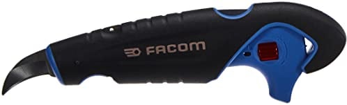FACOM - Outil à Dégainer Multifonction à Gâchette de 4 à 28mm - 872271PB - Lame Auto-Pivotante à Cran d'Arrêt - Double Sécurité - Avec 5 Lames Auto-Pivotantes et 1 Lame de Couteau de Rechange