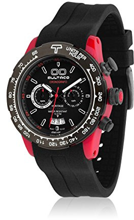 Bultaco Quartz Watch Man H1PR43C-CB1 43.0 mm, Black, Standard Size, Stripes