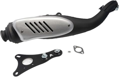 stage6â Street für Minarelli liegend LC | Roller-Auspuff, matt schwarzes Finish, 50/70ccm Sportzylinder; kompatibel mit Aprilia Gulliver 50 LH 2T AC, MBK Fizz 50 2T AC