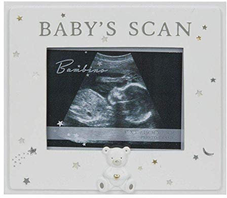 Cream Baby Scan Photo Frame Gift by Button Corner