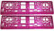 2 Kennzeichenhalter PINK Nummernschildhalter Kennzeichenhalterung NEU & OVP