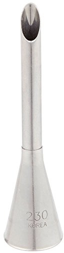 Ateco 230 7 7/8 Zoll Bismark-Metall-Spritztülle – ideal zum Befüllen von Donuts, Cupcakes, Elclair und anderem Gebäck.
