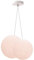 CREATIVECOTTON Hängelampe mit handgearbeiteten Kugeln (White, 2-flammig)