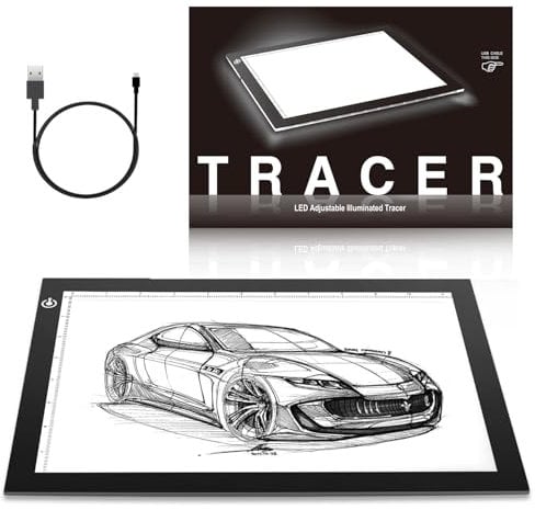 ME456 A4 LED Light Box 9x12 Inch Light Pad Only 5mm Ultra-Thin USB Power Light Table for Tracing