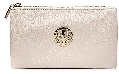 Women's Long & Son Small Clutch, Wristlet, Shoulder ,Cross-Body Bags (Beige)