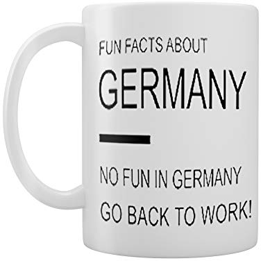 Fun Facts About Germany - Funny Work-Themed Novelty Design on Tea/Coffee Mug/Cup - Gift Idea