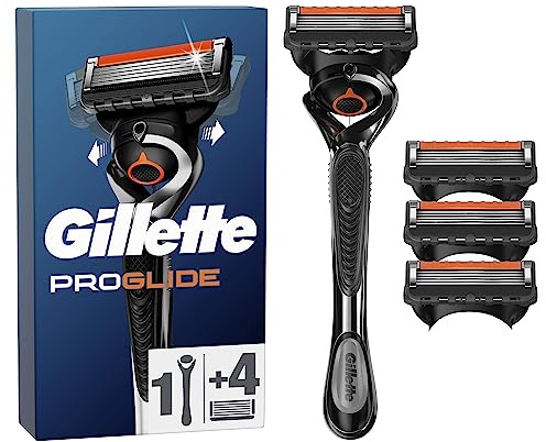 Gillette ProGlide Men's Razor with Flexball Technology + 3 Razor Blade Refills with Precision Trimmer, 5 Anti-Friction Blades