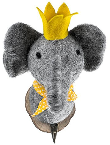Kleiderhaken Elefant Garderobe Wandhaken Haken Anhänger Hakenleiste Schleife