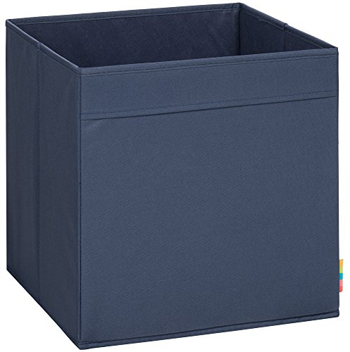 Storanda | Aufbewahrungsbox Regal | Faltbare & Extra Stabile Kallax Boxen Aufbewahrung | Aufbewahrungskorb Regalbox für Würfelregal | Ideal für Zuhause & Kinderzimmer | 33x33x33 cm | Dunkelblau