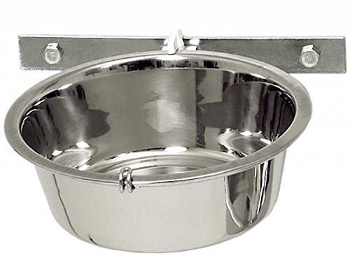 Zwingerhalter Wandhalterung mit Hundenapf Edelstahl [1 x 2800 ml]