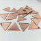 Spiegel-Mosaikfliesen, dreieckig, 2,5 cm, Roségold, 100 Stück