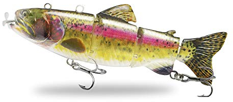 ods lure Robotic Schwimmköder USB wiederaufladbar Fischköder mit LED Licht Elektrischer Angelköder mit 4 Gelenke (387)