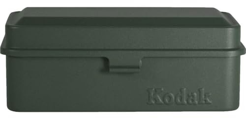 KODAK 120/135 Film Case - for 8 Rolls of 120/10 Rolls of 35mm - Retro Steel Case to Sort & Safeguard (Olive) (Film is not Included)