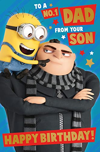 Danilo Cards Dad Minions Karte, Ich - Einfach Unverbesserlich, Mehrfarbig, 22,9 x 15,2 cm