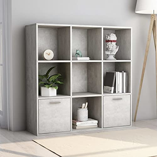 SKM Libreria Grigio Cemento 98x30x98 cm in Truciolato A
