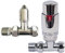 NRG 15mm x ½ Chrome TRV Straight Thermostatic Radiator Valve Central Heating Taps with Manual Straight Valve