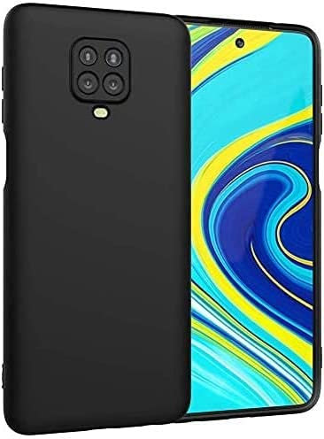 Captor Coque colorée pour Xiaomi Redmi Note 9 PRO / 9S, étui TPU en silicone souple et mince, protection appareil photo de haute qualité avec bord surélevé pour écran et appareil photo (Noir)