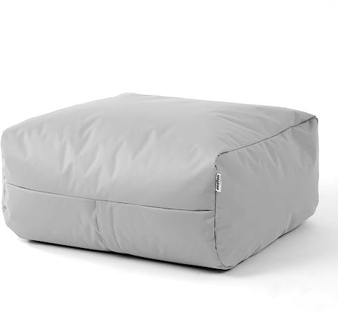 Avalon Pouf morbido imbottito Grande Quadrato Gaia in tessuto Poliestere Samba per esterno e per interno dim 80x80x30 cm Colore Grigio