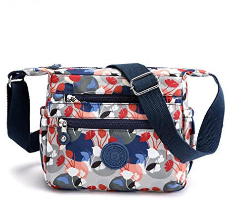 Simcat Schulterhandtaschen für Damen - Crossbody-Tasche aus Nylon mit mehreren Taschen, Kuriertasche für Damen, große Kapazität, für Frauen, Ehefrau, Mutter, Ginkgo Biloba, Einheitsgröße
