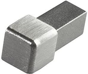 Ecke Fliesenschiene Fliesenprofil Quadratprofil Höhe 12,5mm Premium V4A Edelstahl gebürstet Fuchs Design
