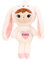 Elefantasie Stoffpuppe Hasenmädchen mit Namen personalisiert Weiß 50 cm