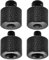 4 Stück Stativ Schraube Adapter, 3/8“ auf 1/4“ & 1/4“ auf 3/8“ Gewindeadapter, Schwarz Aluminiumlegierung Gewindeadapter für Kamera-Lautsprecher, Stativ, Mikrofonständer, Monitor