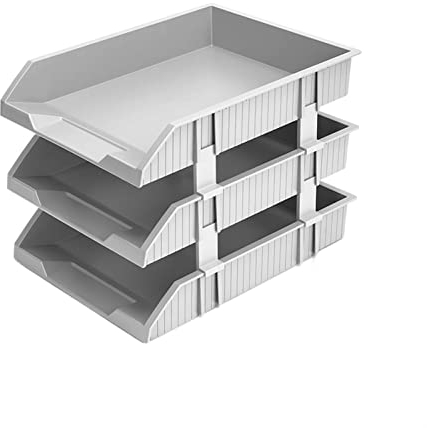IXART Schreibtisch Organizer File Rack File Tray 3-Layer-Kunststoff-Datei-Box-Office-Datenspeicher-Organizer-Desktop-Organizer-Datei Tray Manager Ordnerregale/Stehsammler