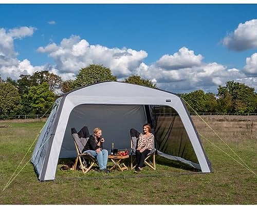 Gazebo ad aria Linosa con pareti laterali, tenda da giardino, gonfiabile, per feste, campeggio, campeggio, (250 x 250 cm)