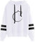 AMDOLE Langlaufski Set Damen Klassisch Komplett Frauen-Streifen-Lange Hülsen, die Hoodie Sweatershirt-Oberseiten-Bluse Bedrucken Reitshirt Damen Langarm (White, S)